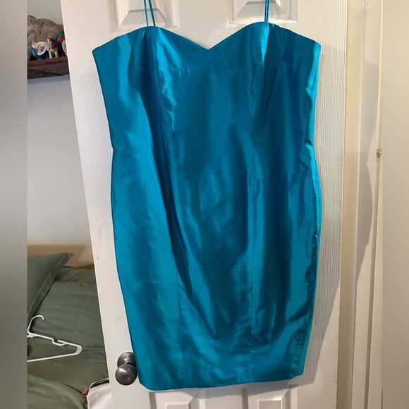 Marisa Baratelli 100% Thai Silk Cocktail Dress with Sweetheart Neckline NWT - Picture 1 of 7